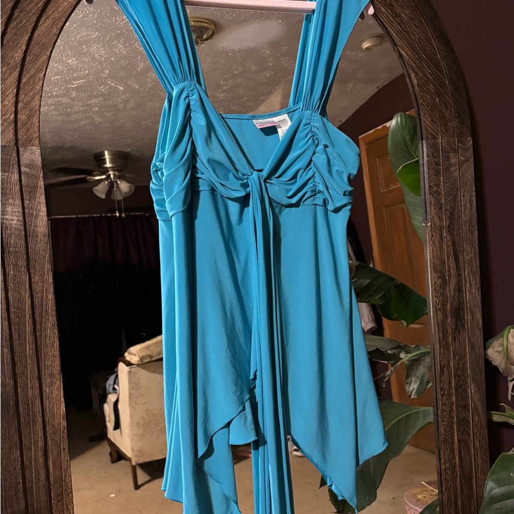 No Boundaries Teal Sleeveless Top
